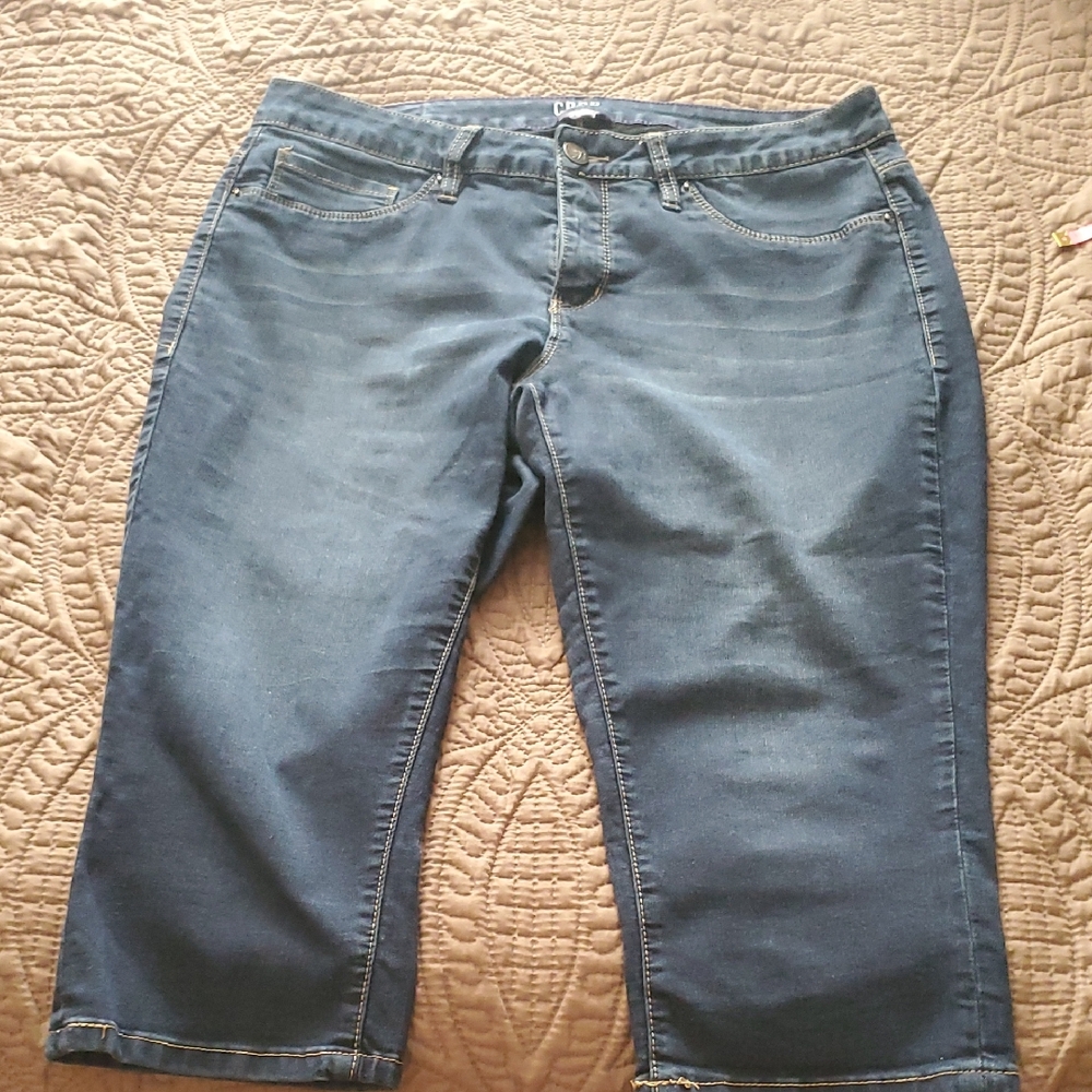 Dark Blue Women's Cropped Jeans